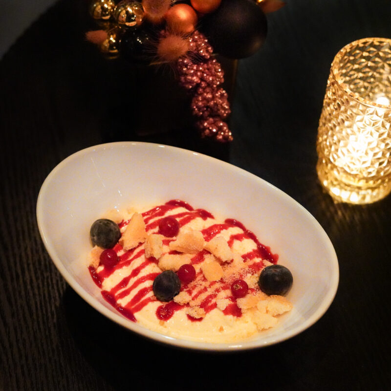 Dessert im Weihnachtsmenü